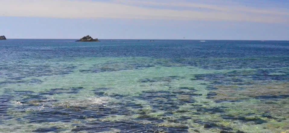Eau turquoise de la côte sauvage à Quiberon